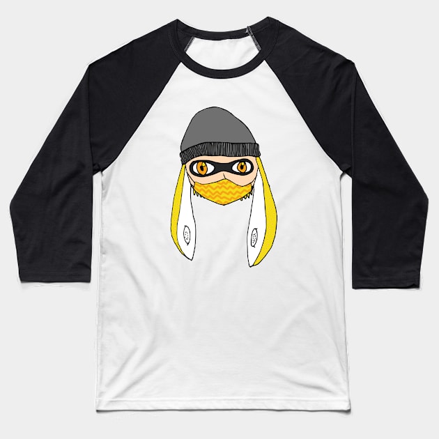 Gamer squid girl (color) Baseball T-Shirt by Axele's super-cool-store